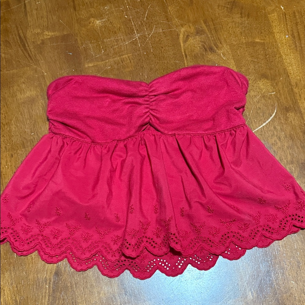 Wild Fable Red Strapless Top